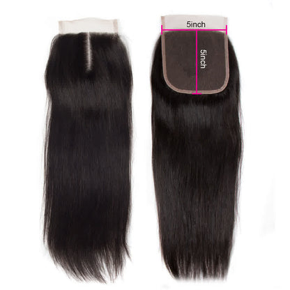 Human Hair 5x5 Straight Closure