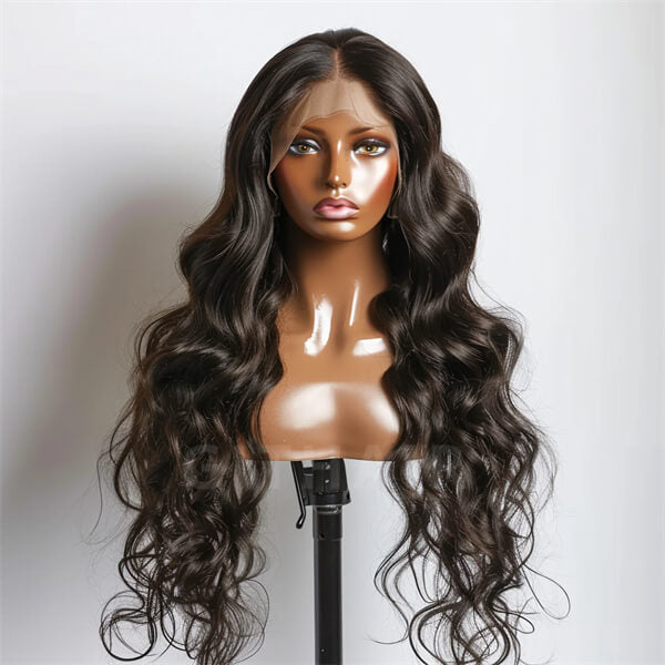 Human Hair 4x4 Glueless Lace Closure Body Wave Wig - MH