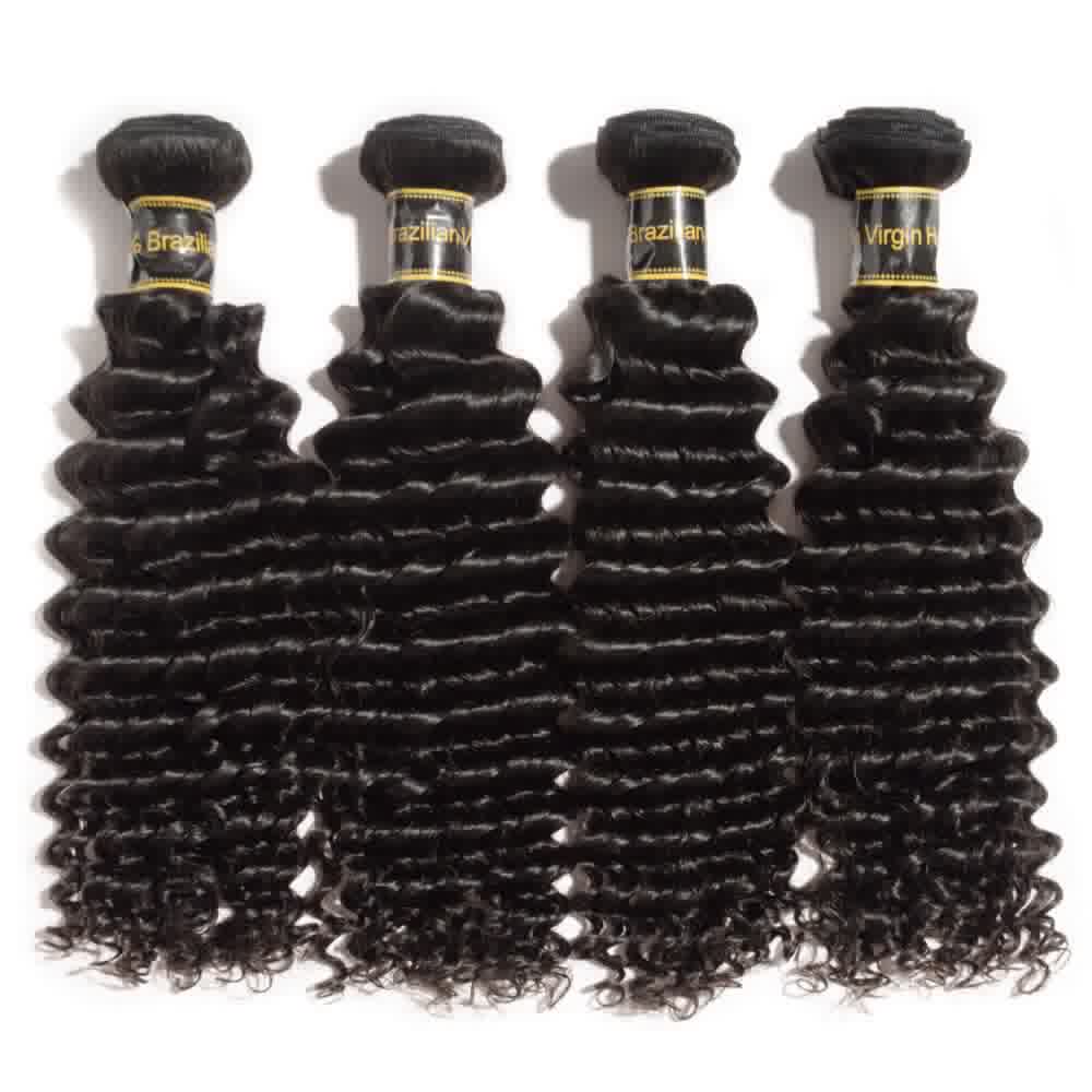 100% Human Virgin Hair Deep Curly Bundles