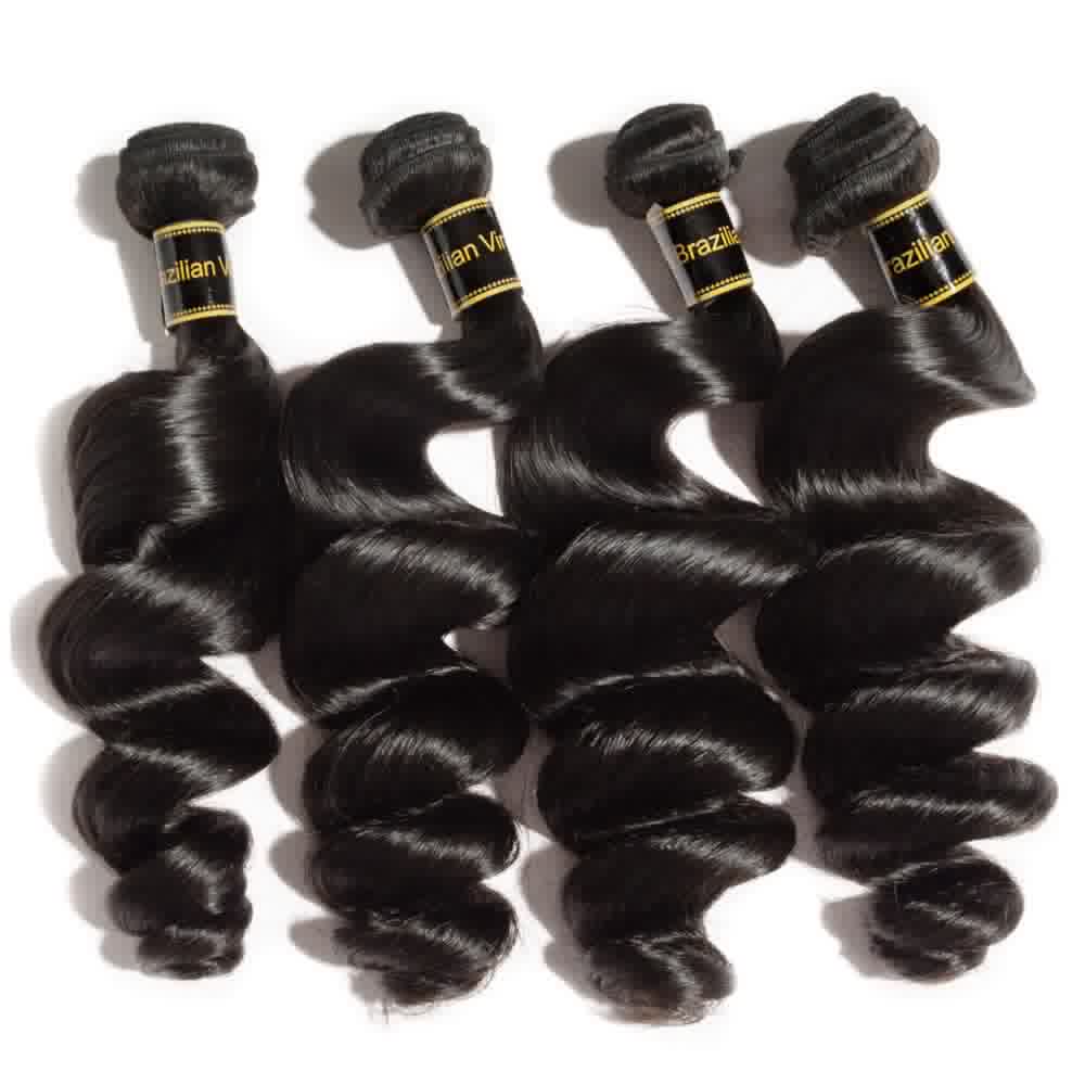 100% Human Virgin Hair Loose Wave Bundles
