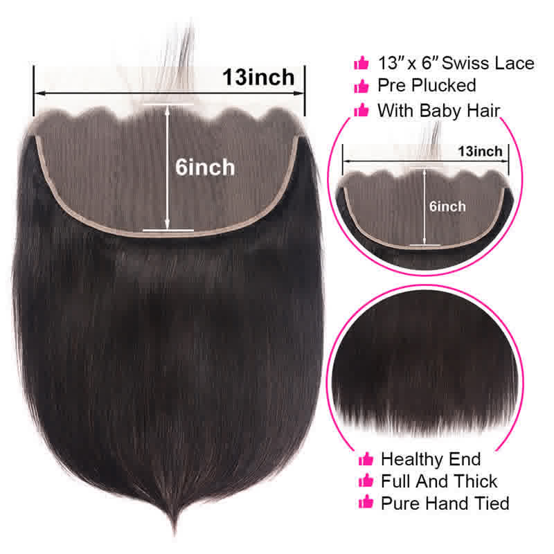 Human Hair 13x6 Straight Frontal