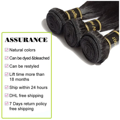 100% Human Virgin Hair Straight Bundles